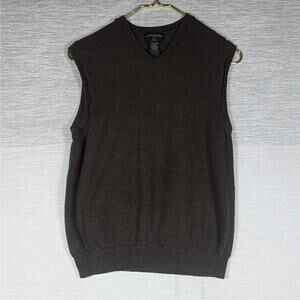 Banana Republic Merino Wool Vest Mens Large Brown Academia Preppy